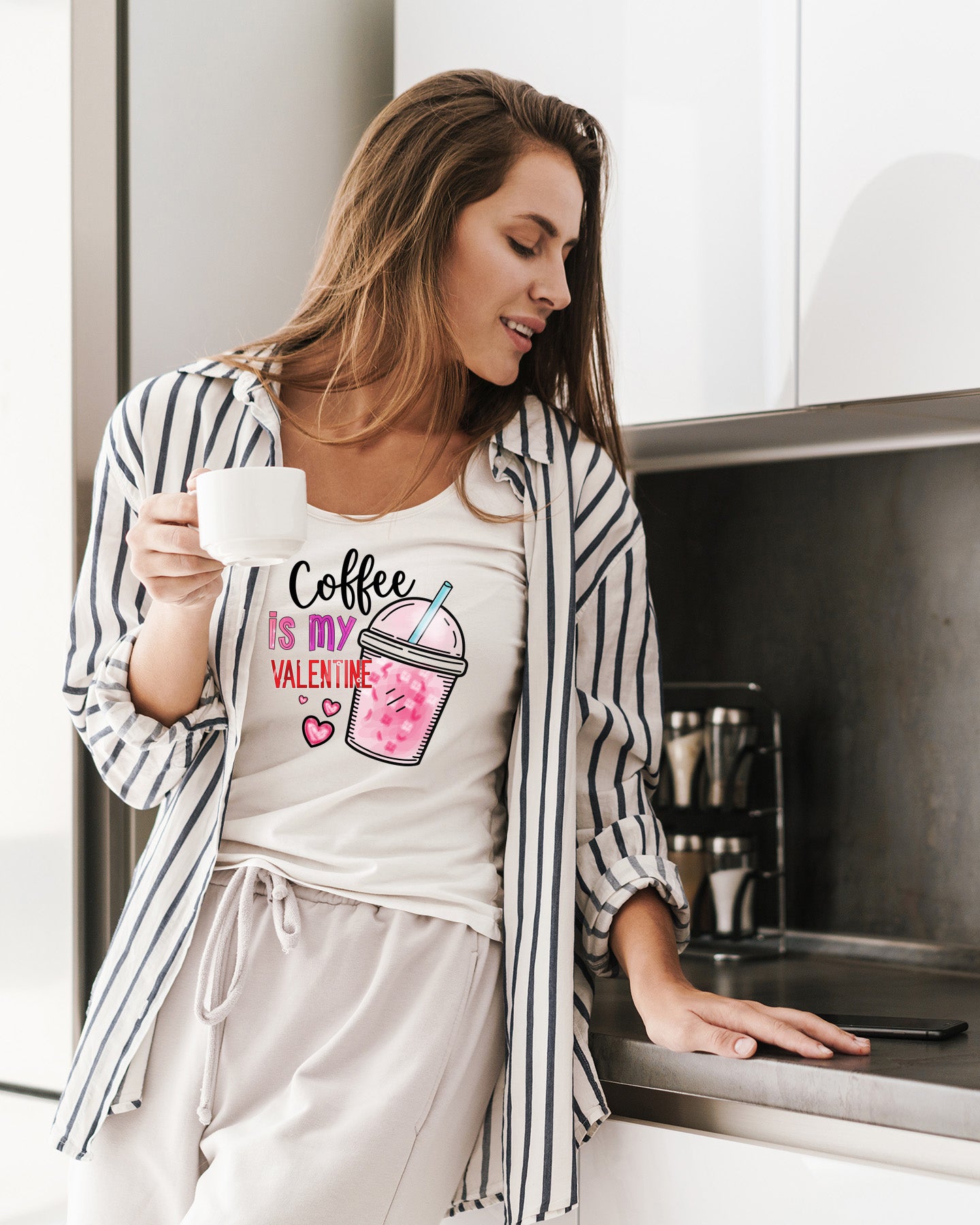 T-shirt - Coffee is my valentine