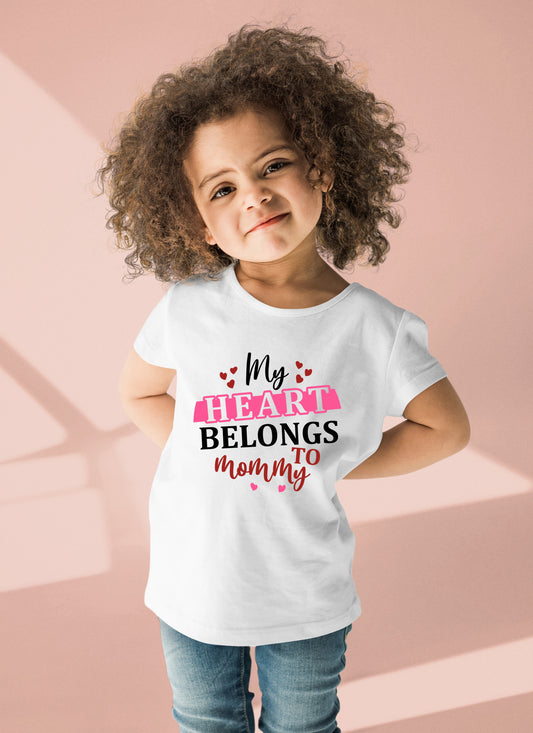 T-shirt- My heart belongs to mommy  - Enfant