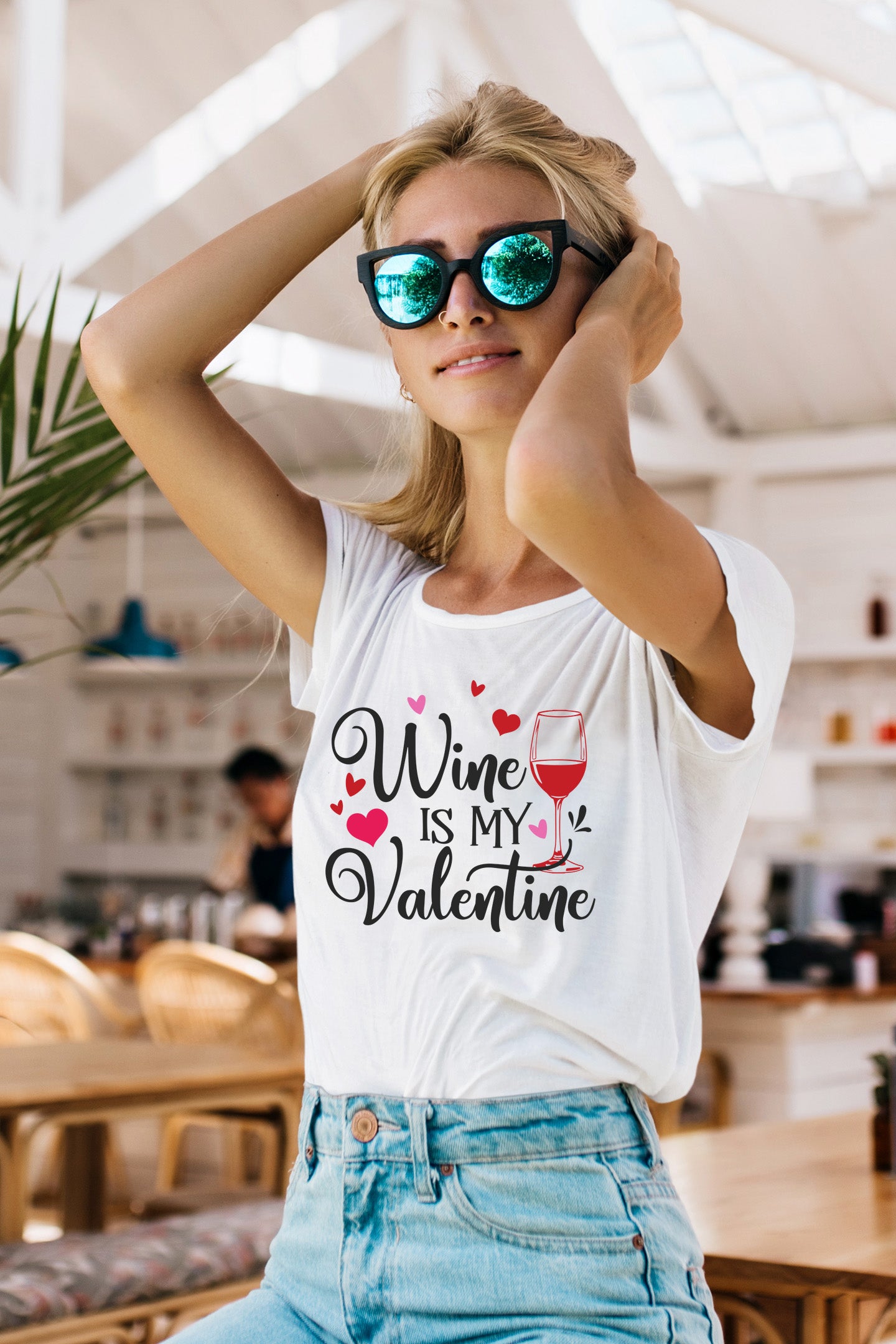 T-shirt - Wine is my Valentine