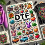 DTF Gang Sheet – Personnalisation Textile Professionnelle et Colorée